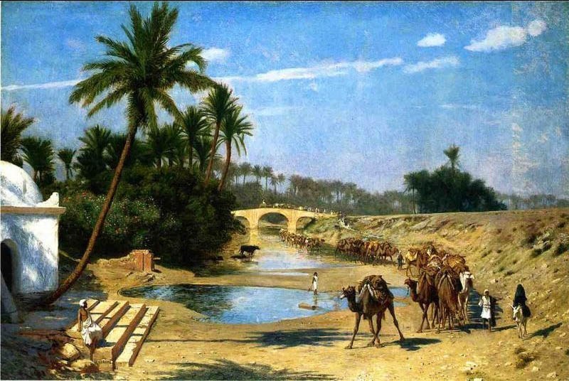 Jean-Leon Gerome Landscape - Caravan